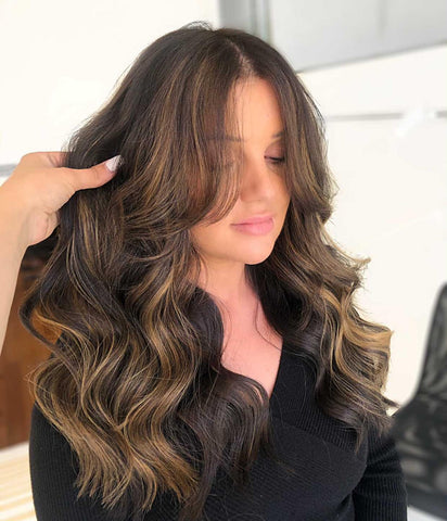Incredible transformation by @sjhaircouture for her client, using 200 grams of our premium Invisible Tape Extensions in shades 1b and 6